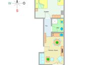 Ohlerich Speicher App.33- Wohnbereich mit gemütlichem Sofa