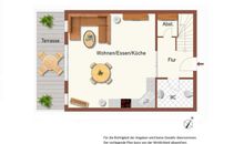 2-Raum-Ferienwohnung  A9 Küchen- und Wohnbereich