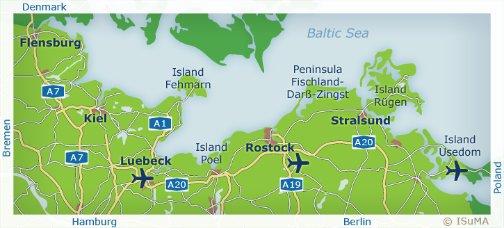 Map of the German Baltic Sea
