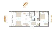 Apartment 38 "Skippers Topp", Apartmenthaus Hafenspitze,Blickrichtung Innenstadt/Binnenhafen