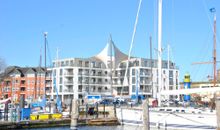 Apartment 1 "Nordlicht" -  Blickrichtung Binnen- und Yachthafen/offenes Meer