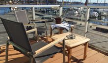 Apartment 2  - "Am Leuchtfeuer 2" - Blickrichtung Yacht-, Binnenhafen und offene See