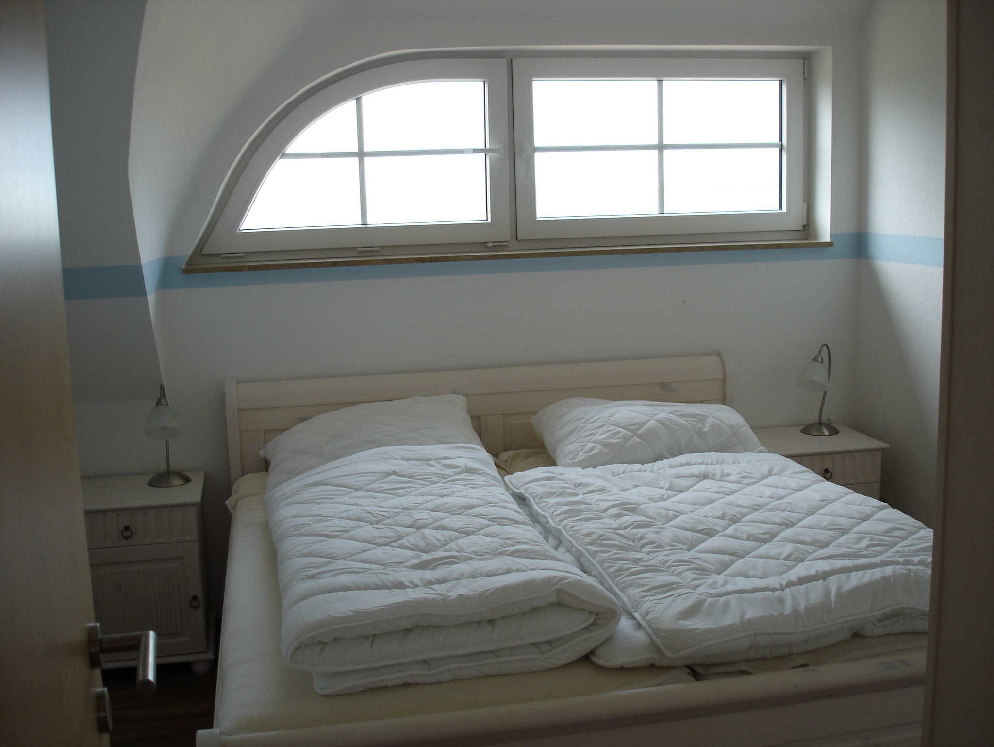 Das Schlafzimmer mit Doppelbett