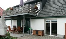 Mariannenweg 7, Haus Seetage - Blick auf die Terrasse am Bungalow