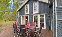 Ferienhaus Ostseewelle bestuhlte Terrasse in ruhiger Lage