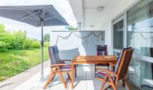 Wohnzimmer mit Blick auf die Terrassse