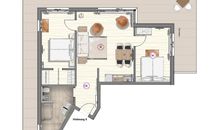 3-Raum-Appartement mit Dachterrasse