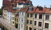 Blick vom Wohnzimmer auf die Mühlengrube