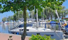 Blick zu Hafen