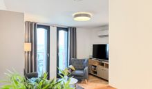 Blick zum Balkon