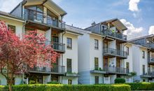 Die Appartementanlage Am Grün von außen