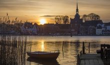 Abendstimmung und Ansicht auf die Stadt Kappeln.