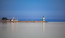 Blick auf den Leuchtturm Schleimünde.