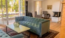 Gutshof Liepe - Ferienwohnung im Erdgeschoss Wohnbereich und Terrasse