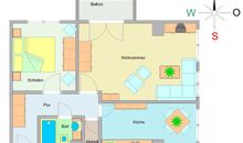 Der Grundriss der Wohnung