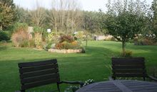 Blick von Terrasse im Garten
