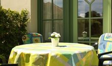 Die möblierte Terrasse
