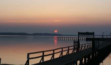 Sonnenuntergang im Yachthafen Wackerballig