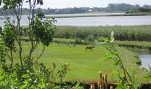 Gartenansicht mit Blick auf die Schlei
