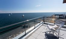 Ferienwohnung Waterkant mit Meerblick - Ausblick vom Balkon