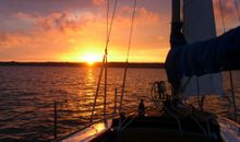 Sonnenuntergang auf der Ostsee vor der Insel Usedom