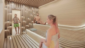 Spa-Bereich mit Sauna