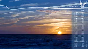 Hintergrundbild: Sonnenuntergang über der Ostsee