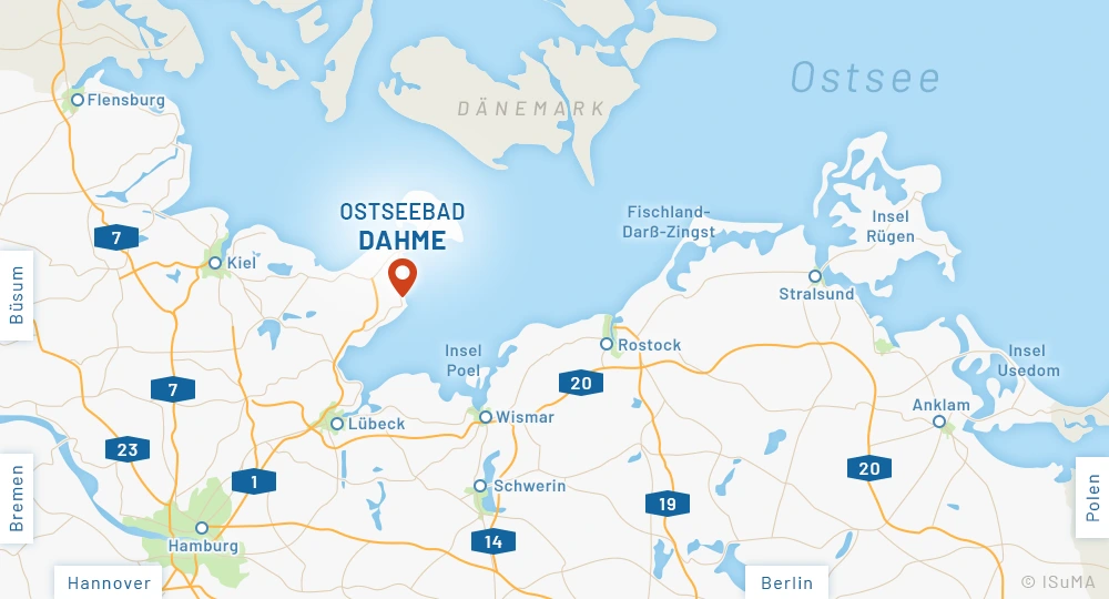 Anfahrtskarte Ostseeheilbad Dahme