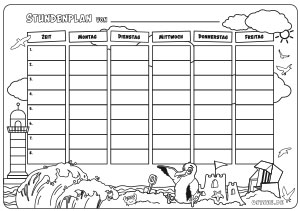 Malvorlagen Ratsel Stundenplan Maritime Ostseemotive Ostsee De