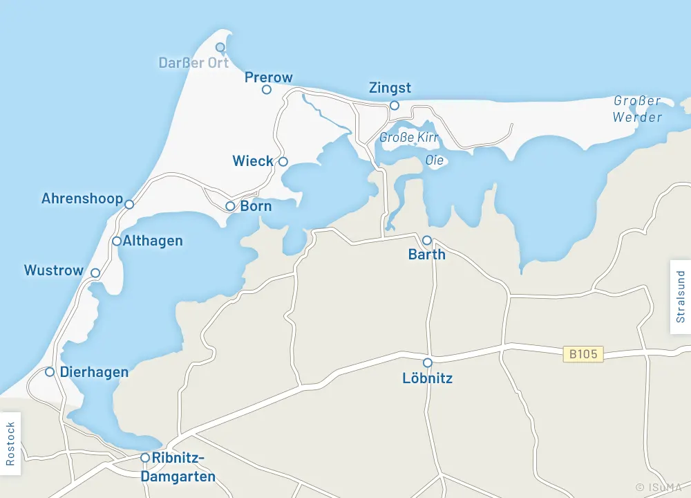 Inselkarte – Halbinsel Fischland-Darß-Zingst