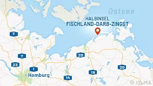 Karte mit Lage – Halbinsel Fischland-Darß-Zingst an der Ostsee