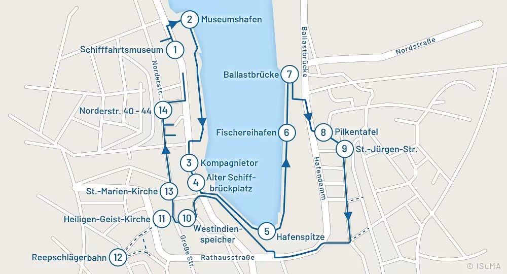 Kapitänsweg in Flensburg Stadtrundgang Altstadt Kapitänsweg in Flensburg