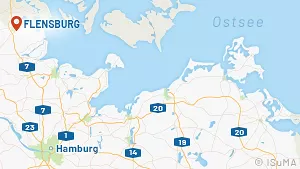 Karte mit Lage – Flensburg an der Ostsee