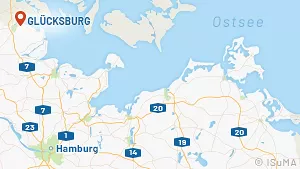 Karte mit Lage – Glücksburg an der Ostsee