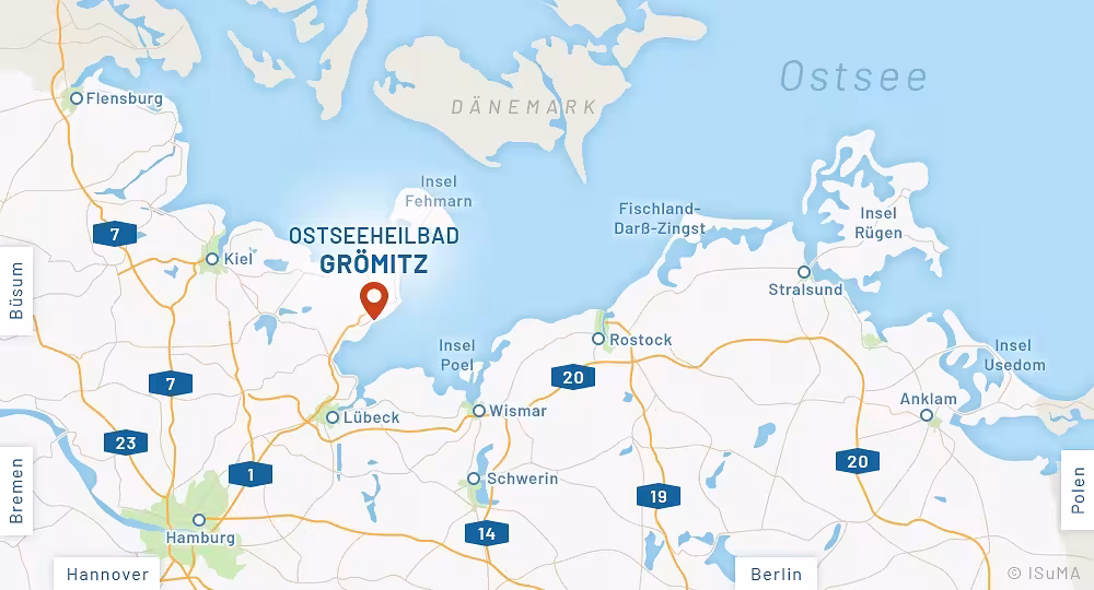Anfahrtskarte Ostseebad Grömitz