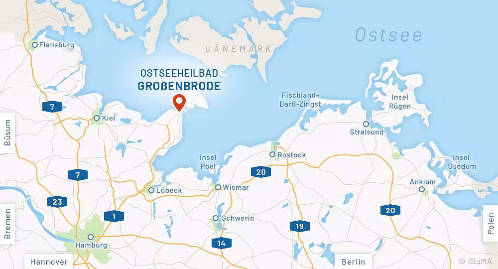 Anfahrtskarte Ostseebad Großenbrode Anfahrtskarte Ostseebad Großenbrode