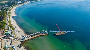 Baustelle der neuen Seebrücke