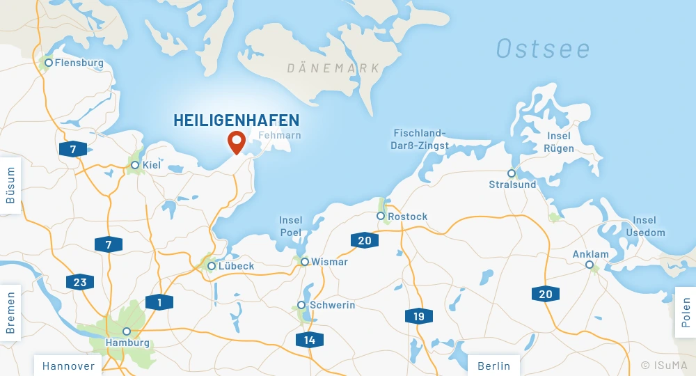 Anfahrtskarte Heiligenhafen