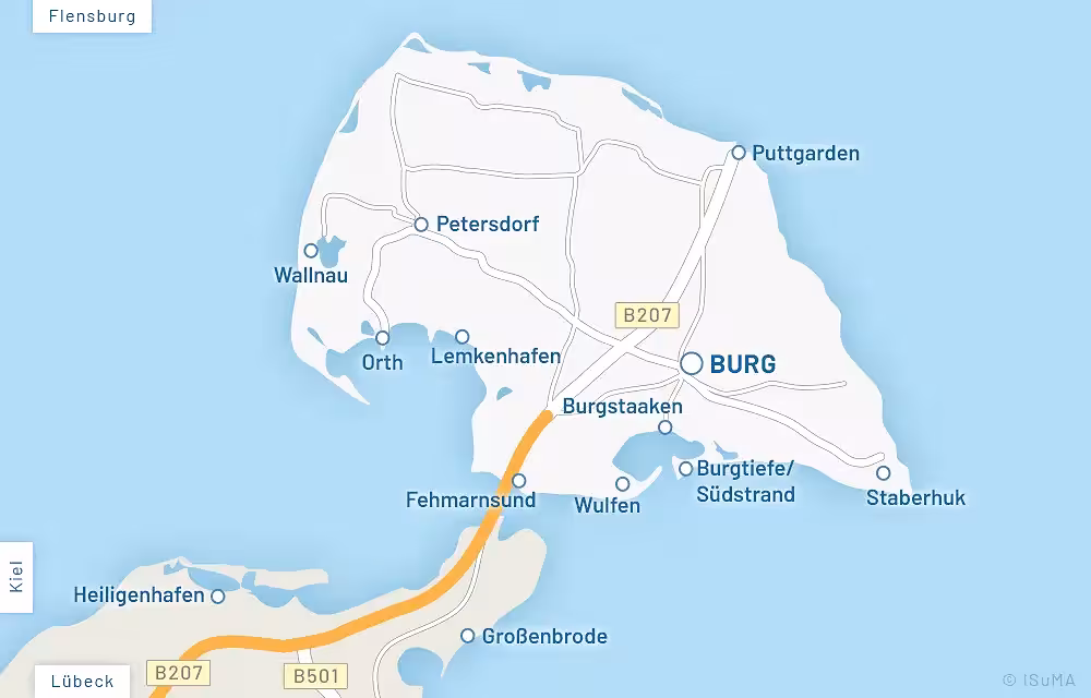 Karte Insel Fehmarn