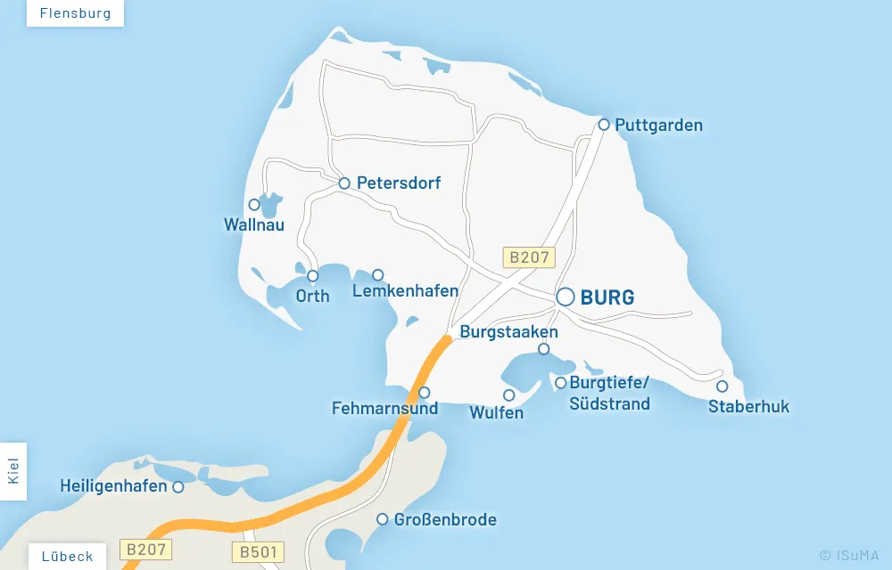 Karte Insel Fehmarn