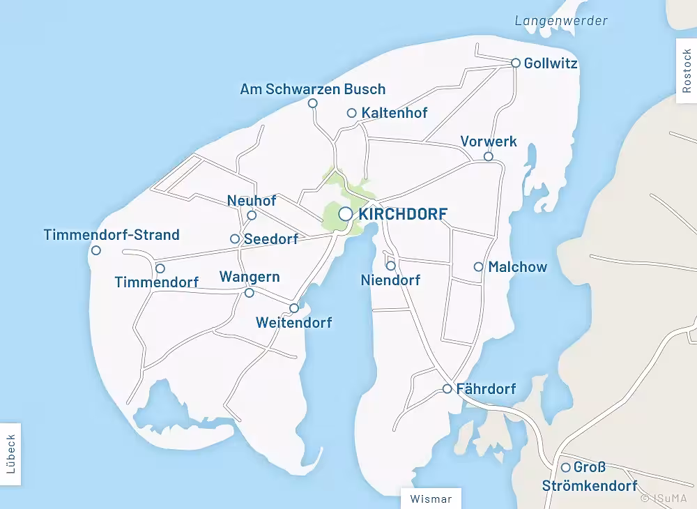Anfahrtskarte Insel Poel Anfahrtskarte Insel Poel