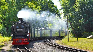 steam powered train „Rasender Roland“