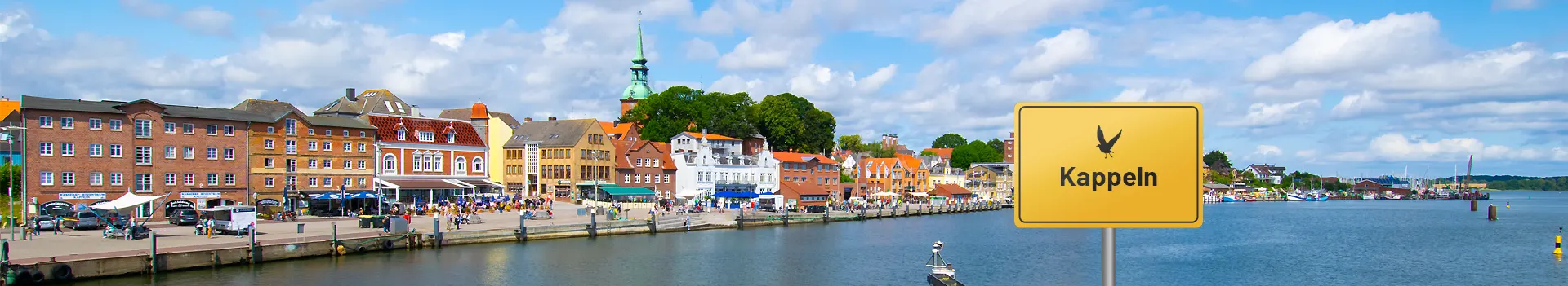 Hafenmeile und Kirche von Kappeln