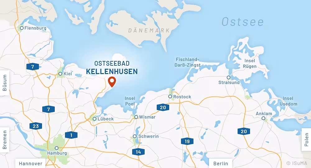 Anfahrtskarte Ostseebad Kellenhusen
