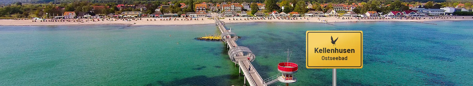 Ostseebad Kellenhusen – Seebrücke und Strand aus der Vogelperspektive