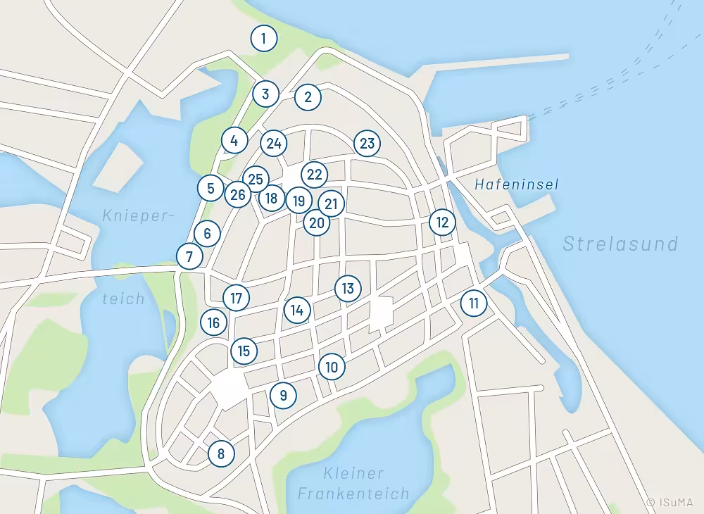 Karte Stadtrundgang Altstadt Stralsund