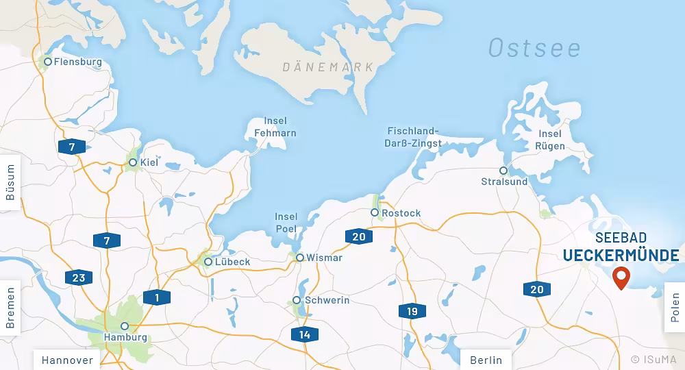 Anfahrtskarte Ueckermünde Anfahrtskarte Ueckermünde
