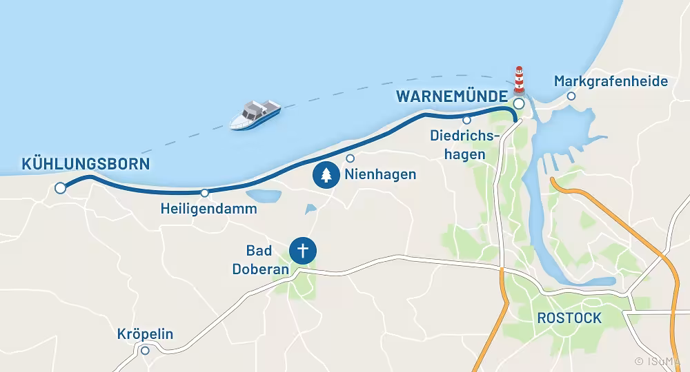 Ostseeküstenradweg Abschnitt Warnemünde-Kühlungsborn Ostseeküstenradweg Abschnitt Warnemünde-Kühlungsborn