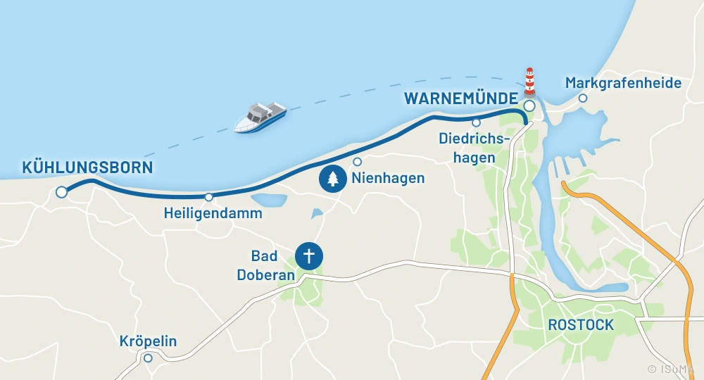 Ostseeküstenradweg Abschnitt Warnemünde-Kühlungsborn Ostseeküstenradweg Abschnitt Warnemünde-Kühlungsborn