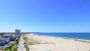 Warnemünder Strandpromenade – Blick Richtung Westen